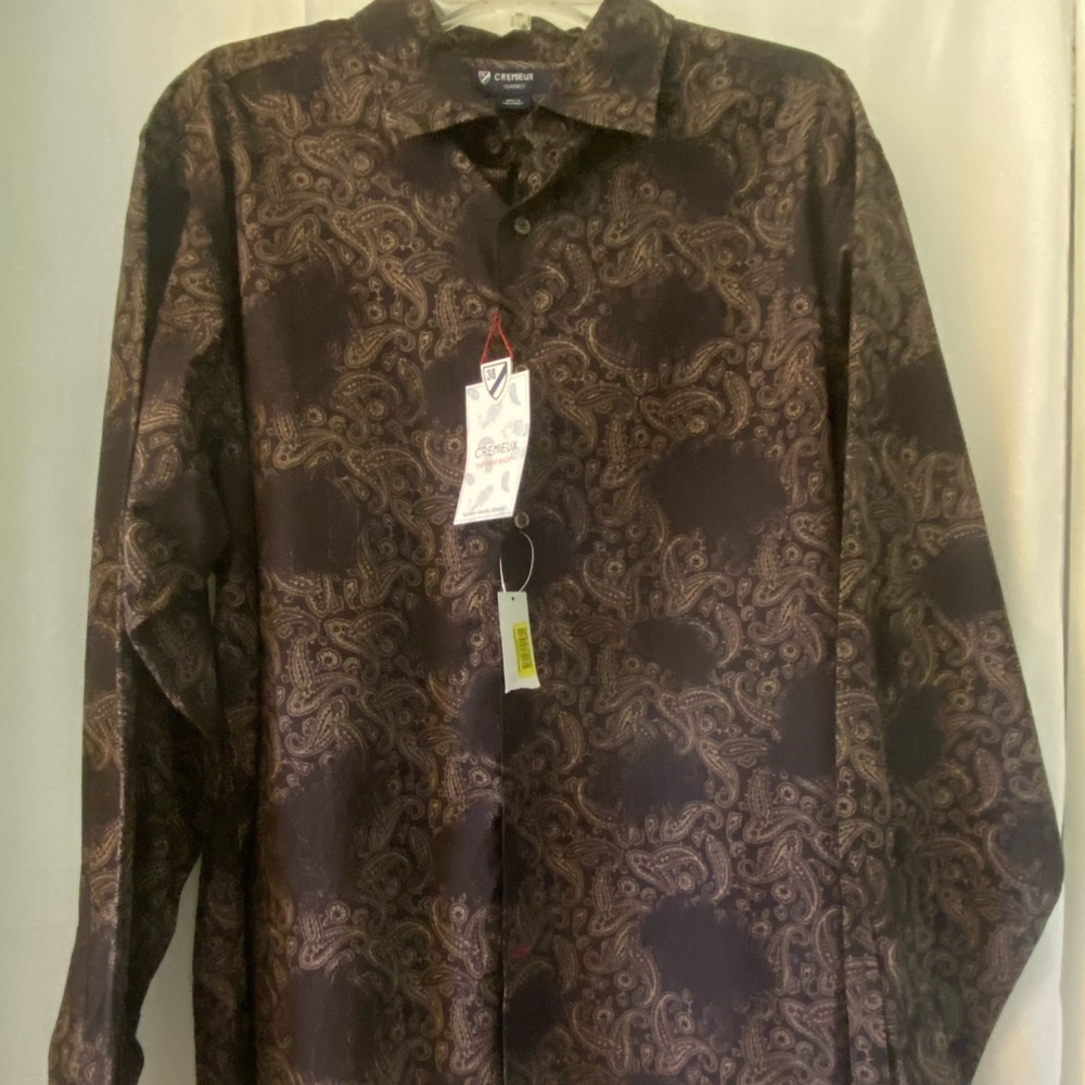 NWT Cremieux men’s long sleeve brown shirt